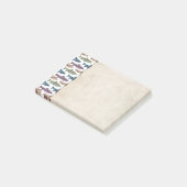 Fisch-Fisch-Muster Post-it Klebezettel (angewinkelt)