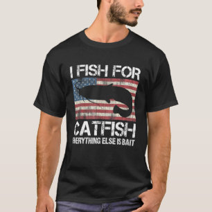 Fisch Fischen Flagge USA Fischfang Fisch 4. Juli T-Shirt