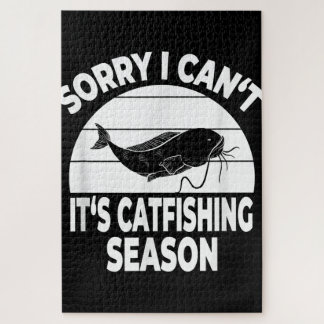 Fisch Fischen Flathee ich kann seine Fänge nicht Puzzle