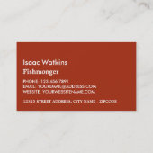 Fisch, Fischfang/Ehefrau, Fischmarkt Visitenkarte (Rückseite)