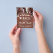Fisch, Fischmonger/Ehefrau, Fischmarktwerbung Flyer (Gruppe)