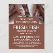 Fisch, Fischmonger/Ehefrau, Fischmarktwerbung Flyer (Vorne)