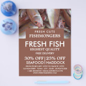 Fisch, Fischmonger/Ehefrau, Fischmarktwerbung Flyer (Einzeln)