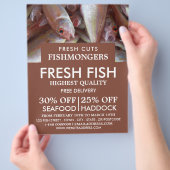 Fisch, Fischmonger/Ehefrau, Fischmarktwerbung Flyer (Hand)