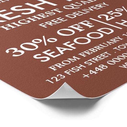 Fisch, Fischmonger/Ehefrau, Fischmarktwerbung Poster (Ecke)