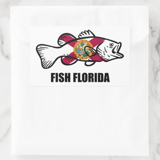 Fisch Florida Rechteckiger Aufkleber (Tasche)