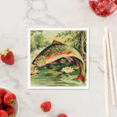 Fisch Forelle Fischen Camping Lake Serviette (Beispiel)