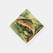 Fisch Forelle Fischen Camping Lake Serviette (Ecke)