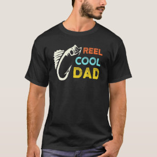 Fisch Forellenbarsch Angelhaken Rolle Cooler Vater T-Shirt