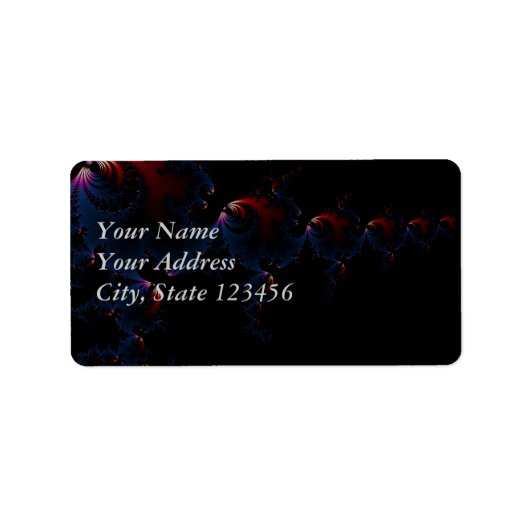 Fisch - Fraktal Adressaufkleber (Vorne)