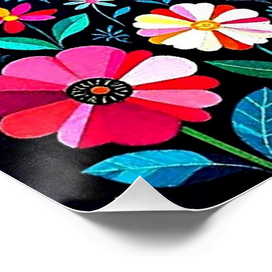 Fisch frisst Blume 1 Poster (Ecke)