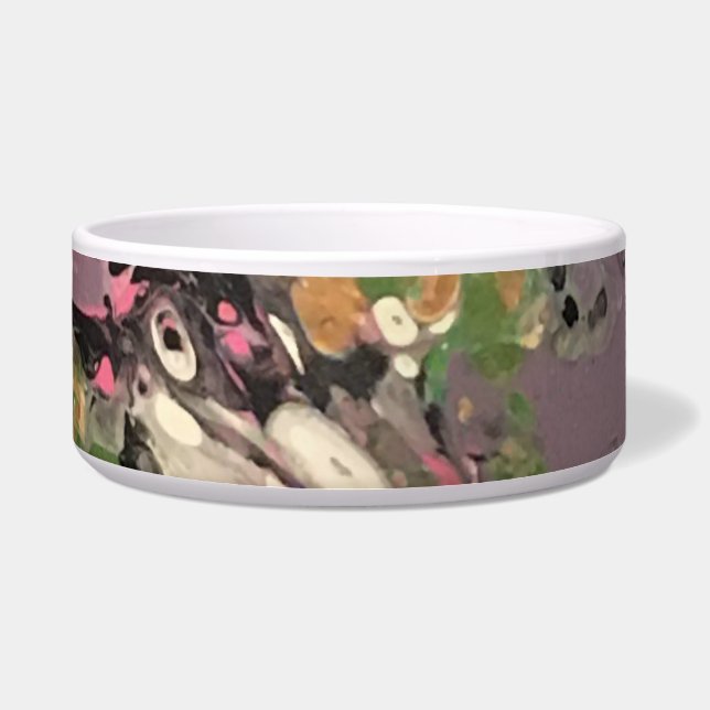 Fisch Fry Acryll Pour Leinwand Malerei Napf (Vorderseite)