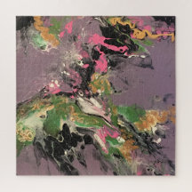 Fisch Fry Acryll Pour Leinwand Malerei