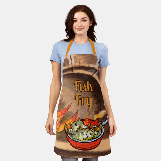 Fisch Fry Schürze (Getragen)