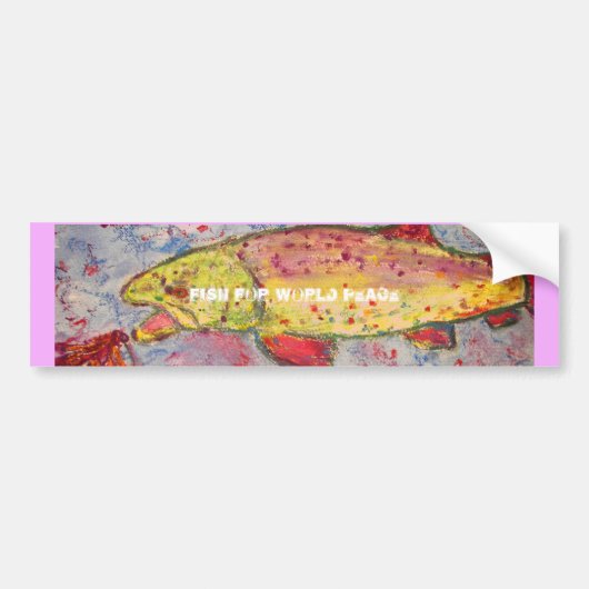 Fisch für den Weltfrieden Autoaufkleber (Vorne)