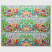 Fisch-Garten Geschenkpapier (Flach)