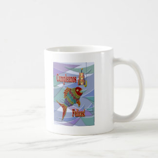 Fisch-Geburtstag spanisch/Mexikaner/Latino Kaffeetasse
