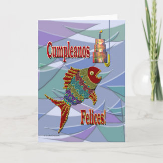 Fisch Geburtstag Spanisch/Mexiko/Latino Karte