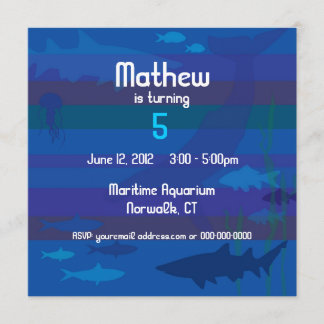 Fisch-Geburtstags-Einladung Einladung