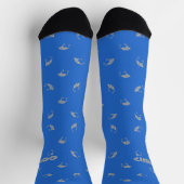 Fisch gefangen? In Blau und Grau Socken (Oben)