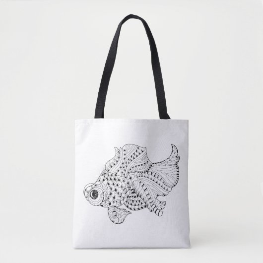 Fisch-Gekritzel 2 Tasche (Vorderseite)