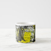 Fisch-Gekritzel-Kratzer Espressotasse (Vorderseite)