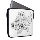 Fisch-Gekritzel Laptopschutzhülle (Vorne Rechts)