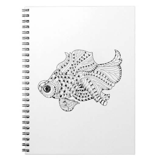 Fisch-Gekritzel Notizblock (Vorderseite)