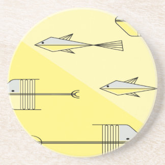 FISCH-GESCHICHTE Untersetzer 4,5" ZITRONE