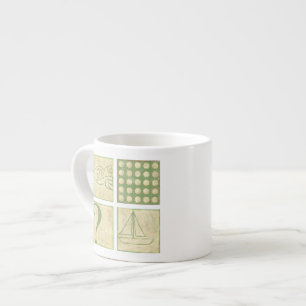 Fisch-Geschichte Woodblock Zeichnungen von Espressotasse