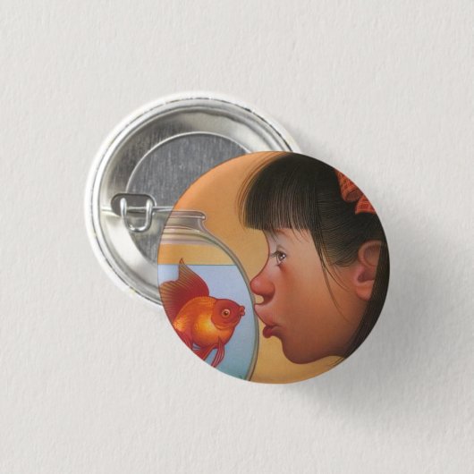 Fisch-Gesichts-Knopf Button (Vorne & Hinten)