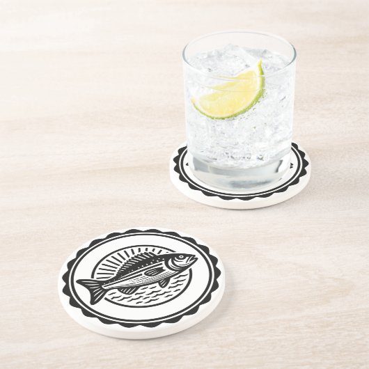Fisch Getränkeuntersetzer (Seite)