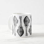 Fisch-Gitarre Kaffeetasse (Vorderseite Links)
