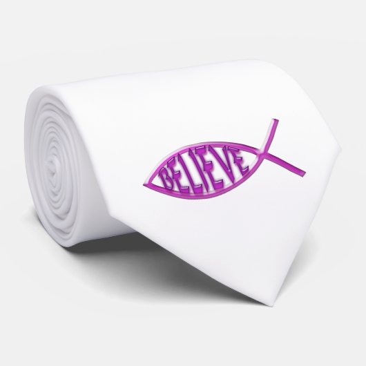 Fisch glauben - rosa krawatte (Gerollt)