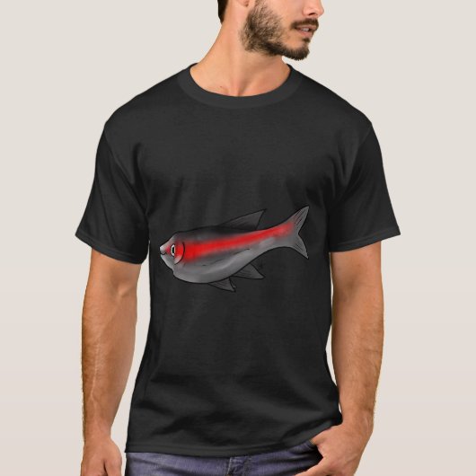 Fisch Glowlight Tetra T-Shirt (Vorderseite)