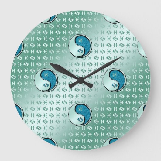 Fisch Große Wanduhr (Vorderseite)