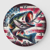 Fisch Große Wanduhr (Vorderseite)