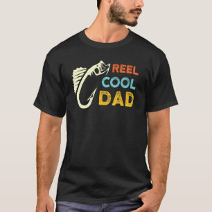 Fisch Großmäuliger Bass Angelhaken Rolle Cooler Va T-Shirt