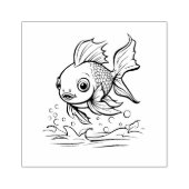 Fisch Gummistempel (Prägung)