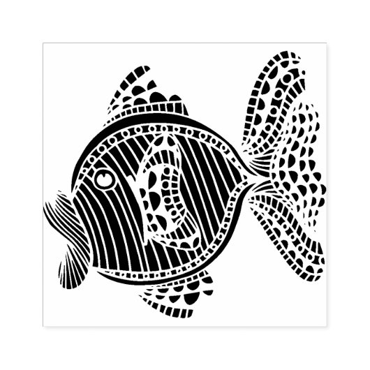 Fisch Gummistempel (Prägung)