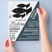 Fisch & Haken, Angelturnier Event-Werbung Flyer (Hand)