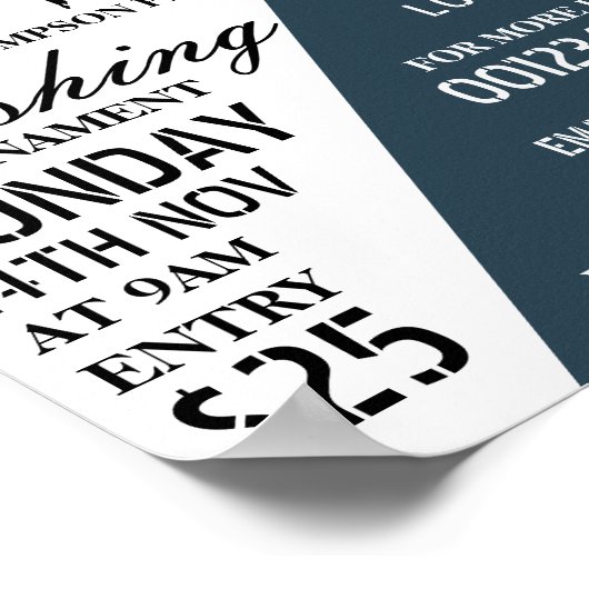 Fisch & Haken, Angelturnier Event-Werbung Poster (Ecke)