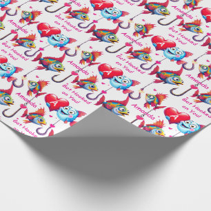 Fisch, Haken, Name - Got an dir! Geschenkpapier