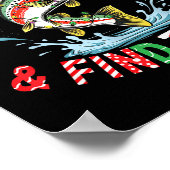 Fisch herum finden Forelle, lustiger Angler Angel Poster (Ecke)