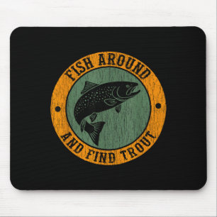 Fisch heruml und finde Regenbogenforelle Fly-Fisch Mousepad