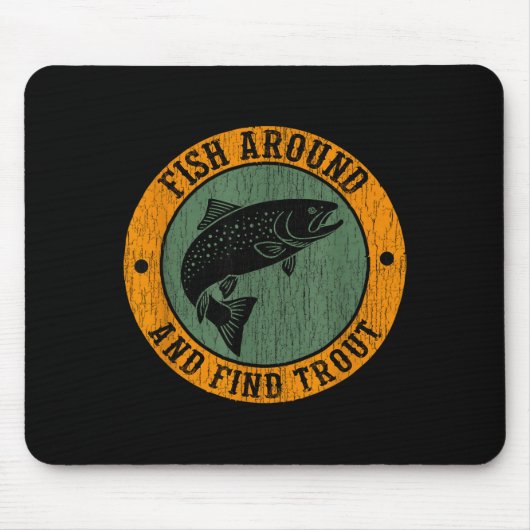 Fisch heruml und finde Regenbogenforelle Fly-Fisch Mousepad (Vorne)