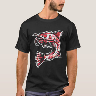 Fisch Herz Auge Valentinstag Cool Fischen Fischer T-Shirt