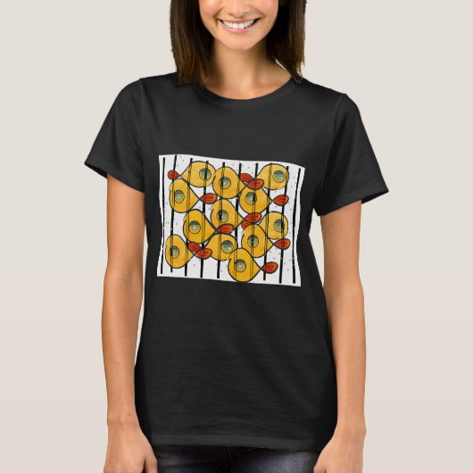 Fisch hinter Gittern T-Shirt (Vorderseite)