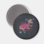 Fisch hinter Netz Illustration Magnet (Vorderseite/Rückseite)