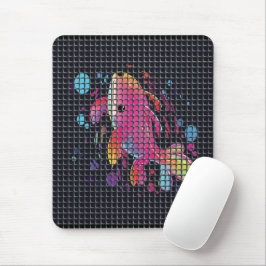 Fisch hinter Netz Illustration Mousepad